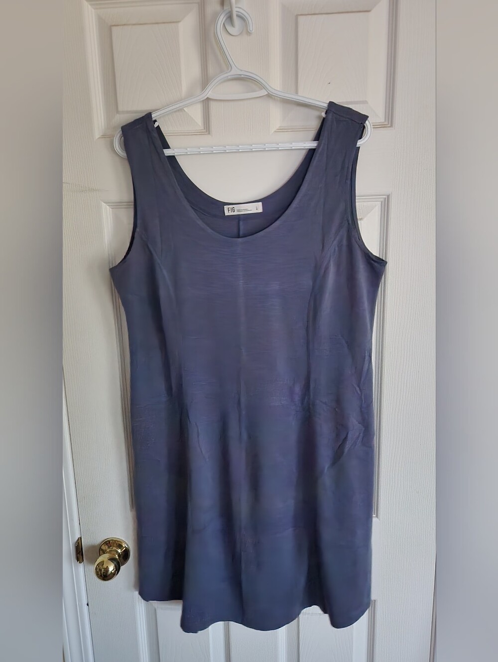 FIG Sleeveless Navy Blue Shift Dress